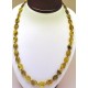 Button shape Baltic amber long necklace-AN2014